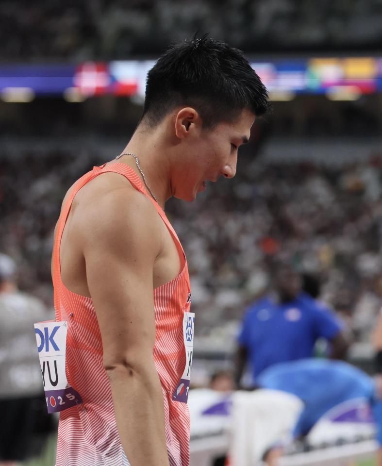 　男子１００メートル予選で敗れた桐生祥秀（撮影・石井剣太郎）