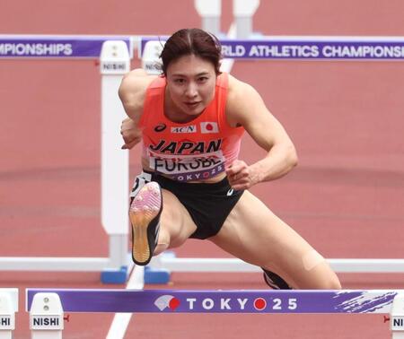 　女子１００メートル障害で準決勝進出を果たした福部真子（撮影・石井剣太郎）