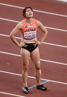 　女子１００メートル障害準決勝で敗れた福部真子（撮影・石井剣太郎）