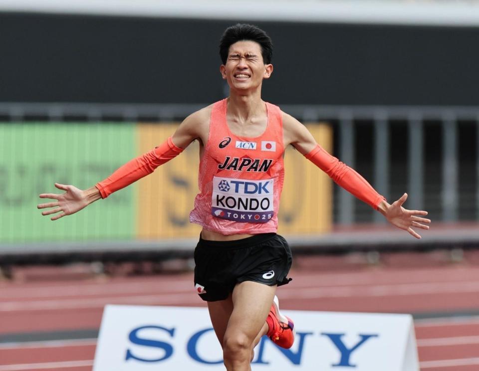 　ゴールする近藤亮太