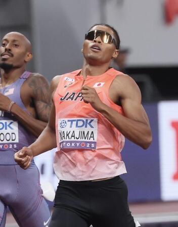 　男子４００メートル準決勝に臨んだ中島佑気ジョセフ（撮影・石井剣太郎）