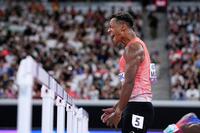 　男子１１０メートル障害決勝に臨む村竹ラシッド