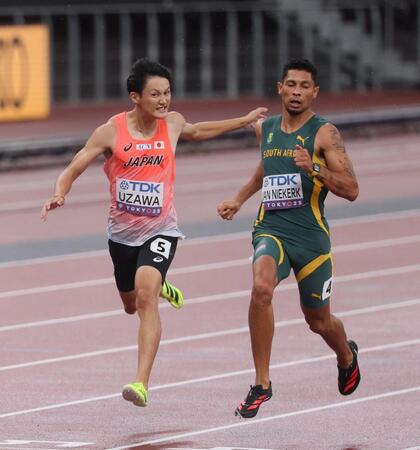 鵜沢飛羽は準決勝敗退 20秒23も6着 サニブラウン以来8年ぶりファイナリストならず 選手紹介のポーズは「ヒロアカ」