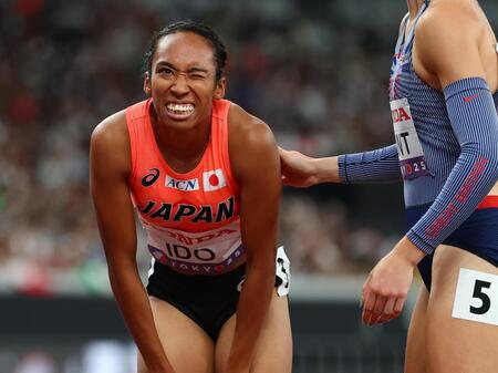 　レース後、肩を落とす井戸アビゲイル風果