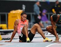 男子４００メートル決勝　レースを終えた中島佑気ジョセフ　※※　＝国立競技場