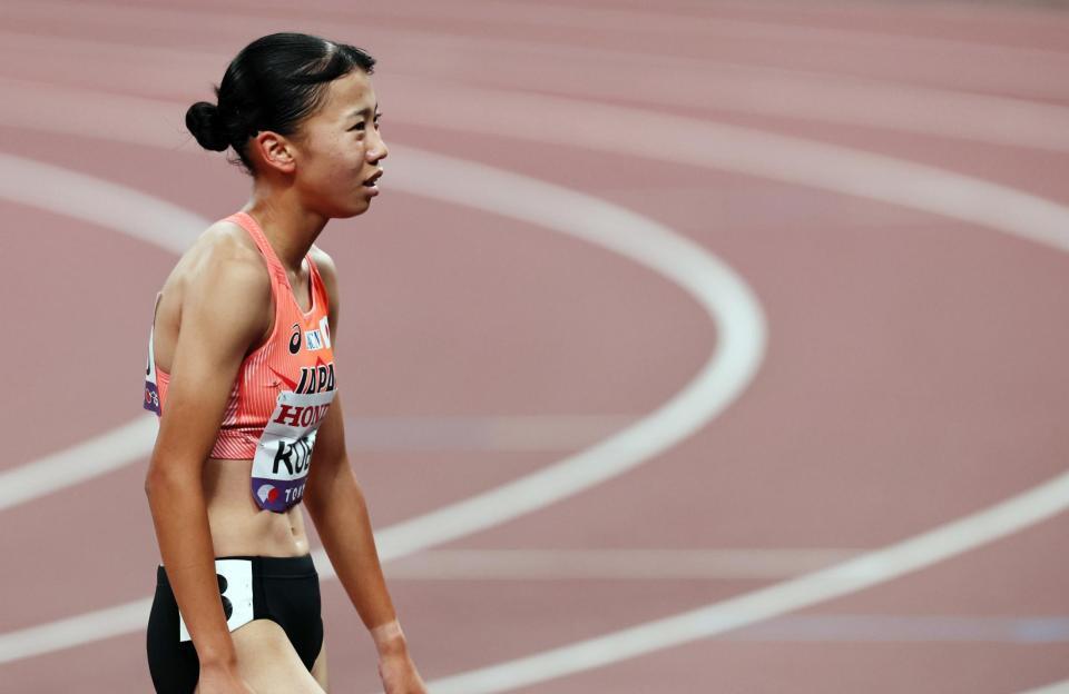 　レースを終え厳しい表情の久保凜
