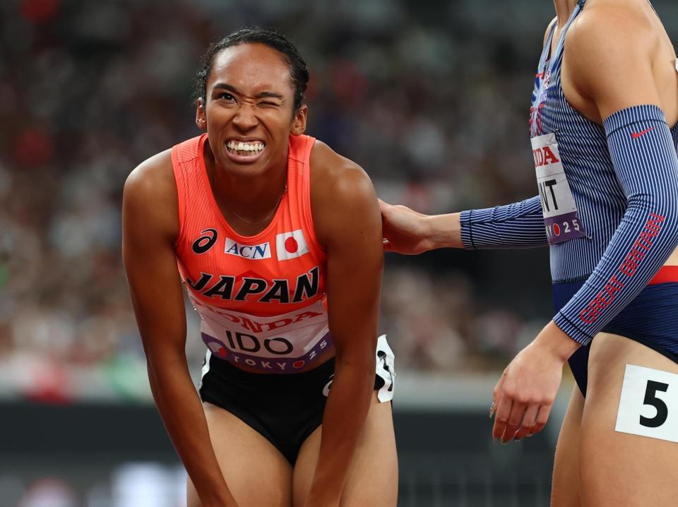 　レース後、肩を落とす井戸アビゲイル風果