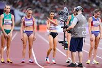 　レース前に笑顔を見せる田中希実