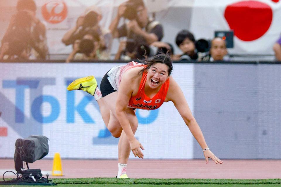 　北口榛花の３投目