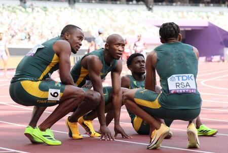 　決勝進出を逃した南アフリカ（撮影・石井剣太郎）