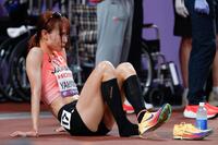 　女子５０００メートル予選を終えた山本有真＝１８日