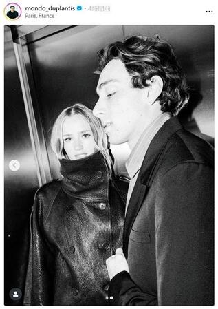 　デュプランティスのインスタグラム（ｍｏｎｄｏ＿ｄｕｐｌａｎｔｉｓ）より 