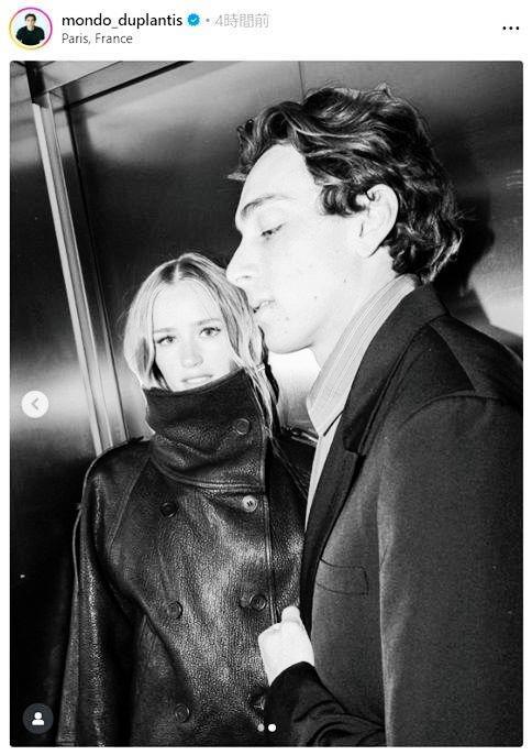 　デュプランティスのインスタグラム（ｍｏｎｄｏ＿ｄｕｐｌａｎｔｉｓ）より 