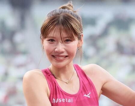 世界陸上で注目の美しきハードラー ハードルなし種目での激走に驚き 日本女王に先着、全体トップ 夫もツッコミ「100も速いんかい」