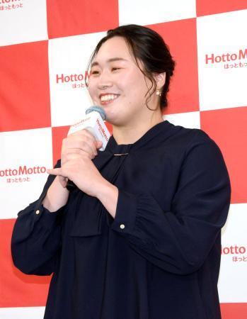 　イベントに参加した陸上女子やり投げの北口榛花＝６日、東京都内