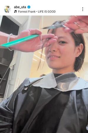 　阿部詩のインスタグラム（＠ａｂｅ＿ｕｔａ）から