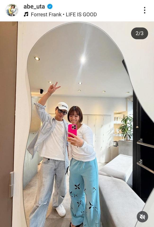 　阿部詩のインスタグラム（＠ａｂｅ＿ｕｔａ）から