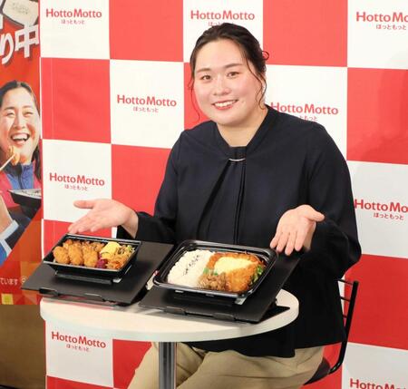 　新商品発表会に出席した北口榛花