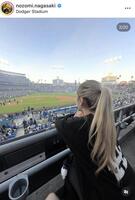 凄い行動力」元日本代表美女がドジャース戦に姿「どうしてもみたくてみ
