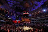 　ロイヤル・アルバート・ホールで開幕した大相撲ロンドン公演＝15日（共同）