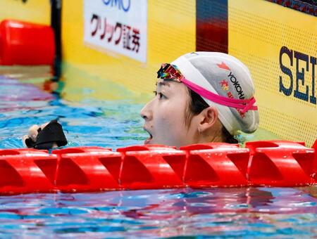 　女子５０メートルバタフライを制した池江璃花子
