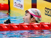 　女子５０メートルバタフライを制した池江璃花子
