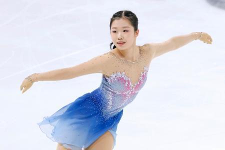 初々しく「すごくうれしい」　フィギュア中井、重圧に打ち勝つ