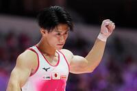 　あん馬の演技を終えた橋本大輝（共同）