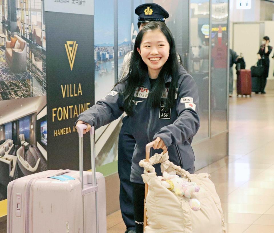 　ＧＰシリーズフランス大会から帰国した中井亜美　