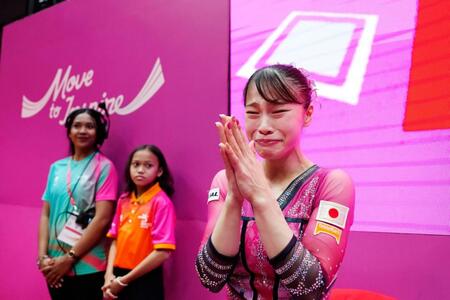 【写真】感極まった杉原愛子　まぶしい笑顔→優勝決まり顔クシャクシャの号泣