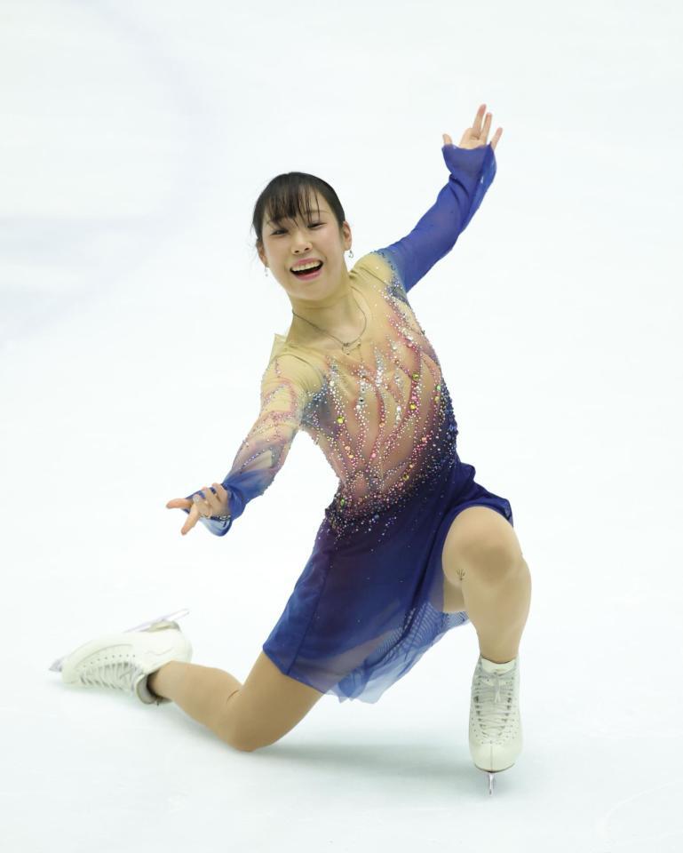 　華麗な演技を見せた三原舞依（撮影・坂部計介）