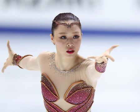 　女子フリーで演技をする樋口新葉（撮影・中田匡峻）