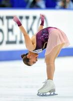 　演技を終え歓喜する坂本花織