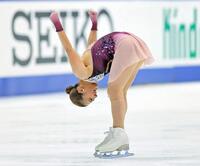 　演技を終え歓喜する坂本花織