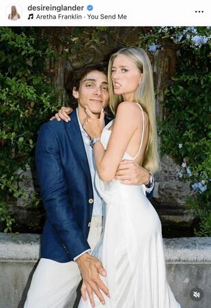 【写真】「すんごいスタイルのカップル」世界陸上で話題のイケメン世界記録保持者、１０頭身モデル婚約者の誕生日祝福ショット