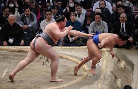 　金峰山（左）が送り出しで藤ノ川を下す