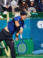 　復帰戦でプレーする錦織圭