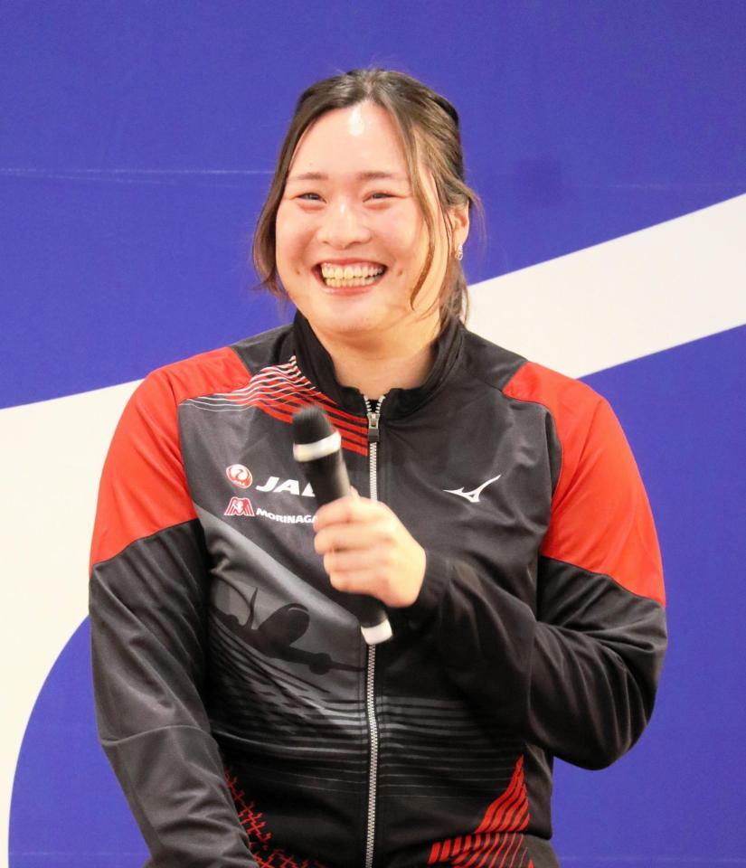 　トークショーに登場した北口榛花