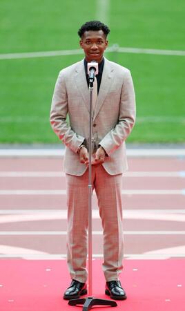 　日本陸連の「アスレティックス・アワード」で優秀選手賞に選ばれた村竹ラシッド