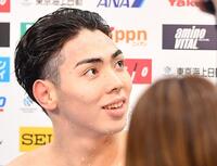 　男子４００ｍ個人メドレーで優勝した西川我咲（撮影・開出牧）