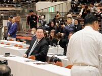 　国技館を訪れた白鵬翔氏