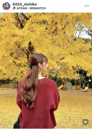 山田二千華のインスタグラム（＠０２２４＿ｎｉｃｈｉｋａ）から