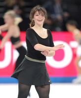 　笑顔を見せるアリサ・リュウ（撮影・吉澤敬太）