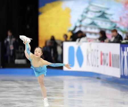 　練習する島田麻央（撮影・吉澤敬太）
