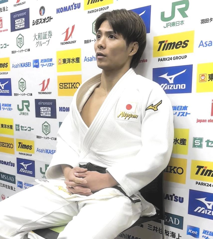 　取材に応じた阿部一二三