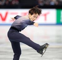 　熱い演技を見せる鍵山優真（撮影・吉澤敬太）