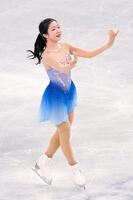 　女子フリーの演技を終えた中井亜美