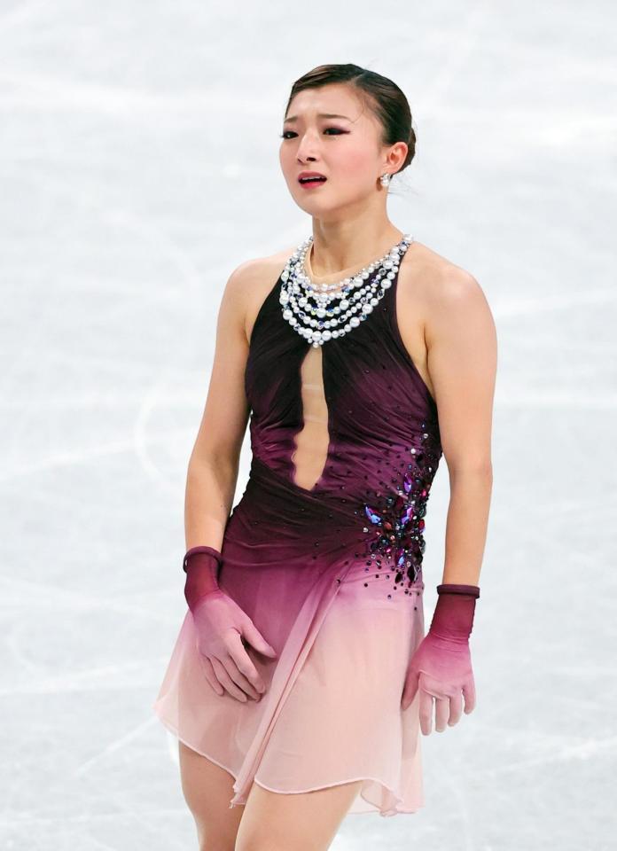 　演技を終えた坂本花織