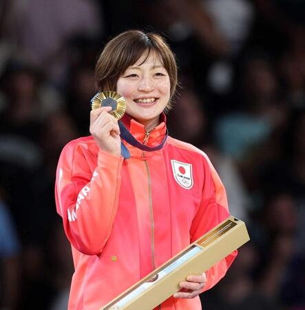 　パリ五輪で金メダルを獲得した角田夏実