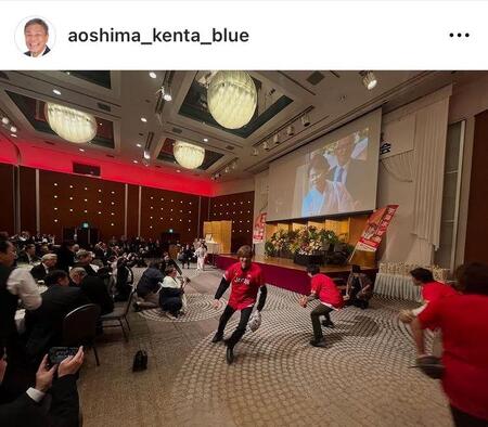 青島健太氏インスタグラム（ａｏｓｈｉｍａ＿ｋｅｎｔａ＿ｂｌｕｅ）より